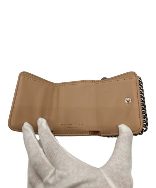 STELLA McCARTNEY（ステラマッカートニー）STELLA McCARTNEY (ステラマッカートニー) ファラベラ ミニウォレット/3つ折り財布 ベージュの古着・服飾アイテム