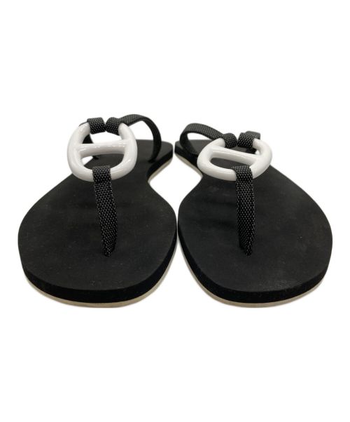 HERMES（エルメス）HERMES (エルメス) Kala Nera シェーヌダンクル ビーチサンダル ホワイト×ブラック サイズ:不明の古着・服飾アイテム