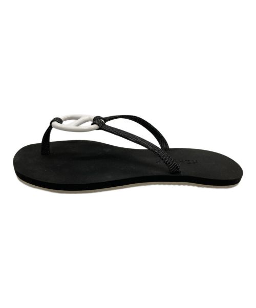 HERMES（エルメス）HERMES (エルメス) Kala Nera シェーヌダンクル ビーチサンダル ホワイト×ブラック サイズ:不明の古着・服飾アイテム