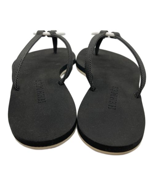 HERMES（エルメス）HERMES (エルメス) Kala Nera シェーヌダンクル ビーチサンダル ホワイト×ブラック サイズ:不明の古着・服飾アイテム