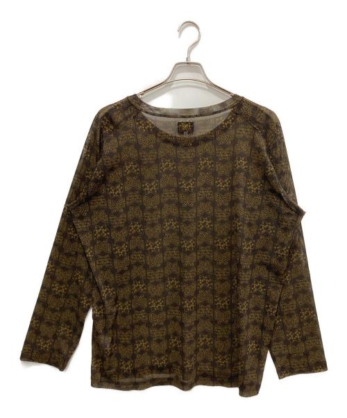 Needles（ニードルズ）Needles (ニードルズ) メッシュカットソー ブラウン×イエロー サイズ:Lの古着・服飾アイテム