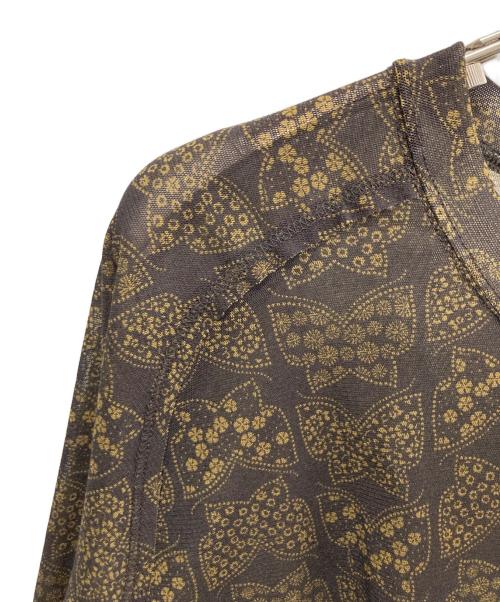 Needles（ニードルズ）Needles (ニードルズ) メッシュカットソー ブラウン×イエロー サイズ:Lの古着・服飾アイテム