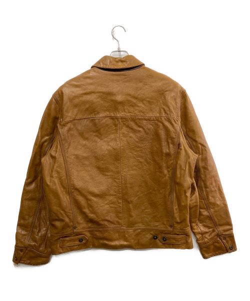 Timberland（ティンバーランド）Timberland (ティンバーランド) 裏ブランケットレザージャケット ブラウン サイズ:XLの古着・服飾アイテム