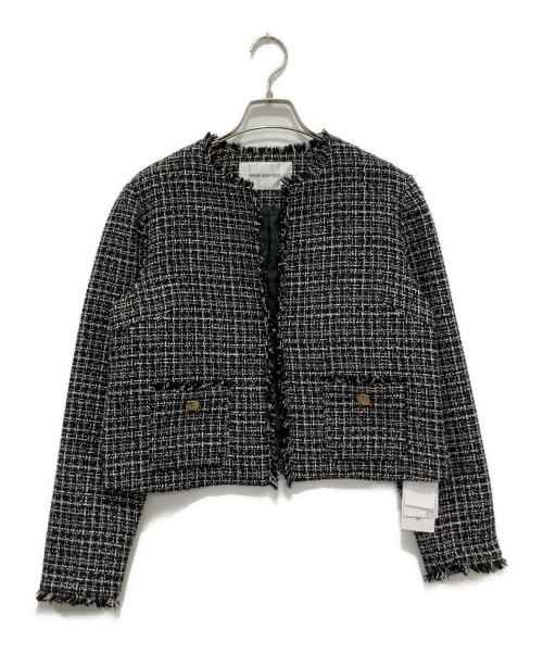 NATURAL BEAUTY BASIC（ナチュラルビューティーベーシック）NATURAL BEAUTY BASIC (ナチュラルビューティーベーシック) ツイードジャケット ブラック サイズ:S 未使用品の古着・服飾アイテム