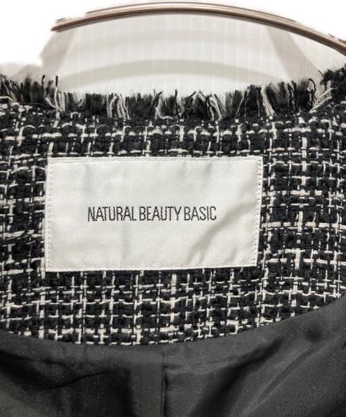 NATURAL BEAUTY BASIC（ナチュラルビューティーベーシック）NATURAL BEAUTY BASIC (ナチュラルビューティーベーシック) ツイードジャケット ブラック サイズ:S 未使用品の古着・服飾アイテム