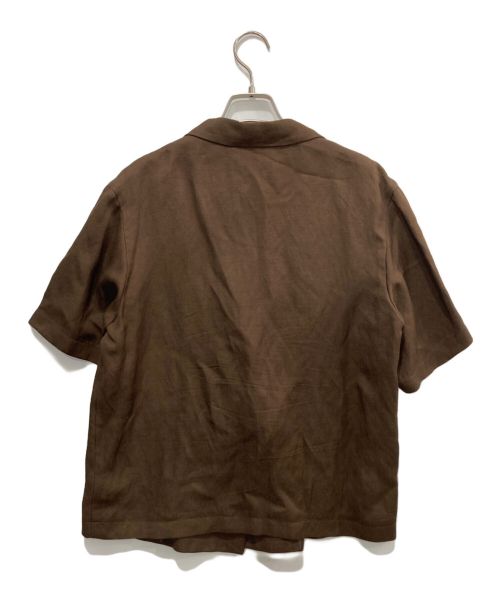 BALLSEY（ボールジィ）BALLSEY (ボールジィ) ドビーサテンシャツジャケット ブラウン サイズ:36の古着・服飾アイテム