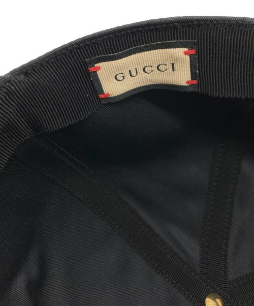 GUCCI（グッチ）GUCCI (グッチ) エンボス ベースボールキャップ ブラック サイズ:XLの古着・服飾アイテム
