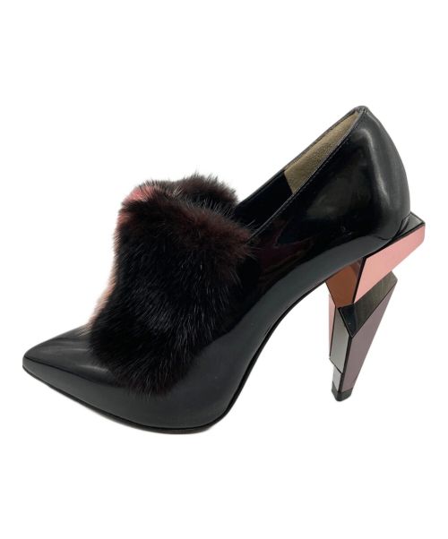 FENDI（フェンディ）FENDI (フェンディ) ファーパンプス ブラック サイズ:35の古着・服飾アイテム