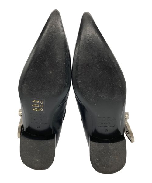 TOGA PULLA（トーガ プルラ）TOGA PULLA (トーガ プルラ) ベルテッドブーツ ブラック サイズ:35の古着・服飾アイテム