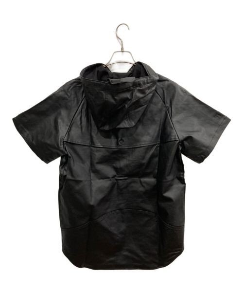 WANNA（ワナ）WANNA (ワナ) ECO LEATHER Hooded sharlock S/S shirts ブラック サイズ:1の古着・服飾アイテム