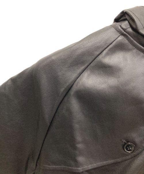 WANNA（ワナ）WANNA (ワナ) ECO LEATHER Hooded sharlock S/S shirts ブラック サイズ:1の古着・服飾アイテム