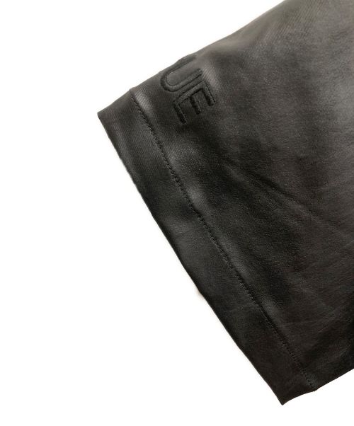 WANNA（ワナ）WANNA (ワナ) ECO LEATHER Hooded sharlock S/S shirts ブラック サイズ:1の古着・服飾アイテム