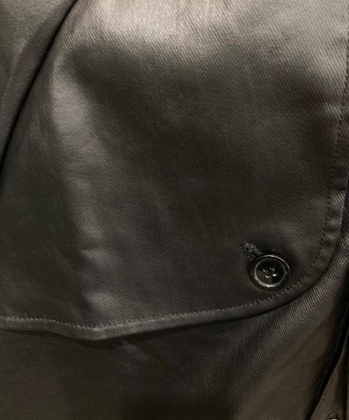 WANNA（ワナ）WANNA (ワナ) ECO LEATHER Hooded sharlock S/S shirts ブラック サイズ:1の古着・服飾アイテム