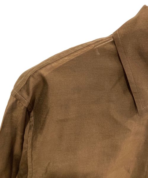 theory（セオリー）theory (セオリー) シアーシャーリングボーイフレンドシャツ ブラウン サイズ:Sの古着・服飾アイテム