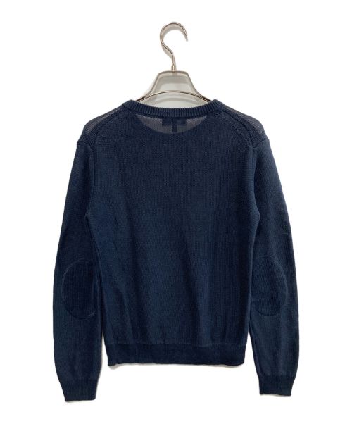 theory（セオリー）theory (セオリー) エルボーパッチクルーネックプルオーバー ネイビー サイズ:Sの古着・服飾アイテム