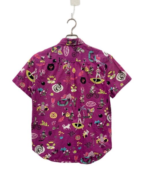 stussy（ステューシー）stussy (ステューシー) 柄シャツ パープル サイズ:Sの古着・服飾アイテム