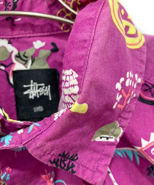 stussy（ステューシー）stussy (ステューシー) 柄シャツ パープル サイズ:Sの古着・服飾アイテム