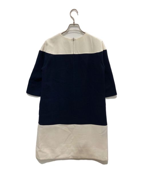 FOXY NEW YORK（フォクシーニューヨーク）FOXY NEW YORK (フォクシーニューヨーク) カットソーワンピース ホワイト×ネイビー サイズ:不明の古着・服飾アイテム