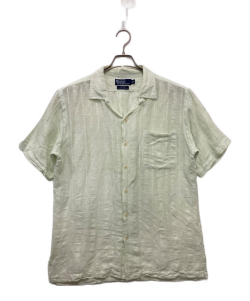POLO RALPH LAUREN（ポロ・ラルフローレン）POLO RALPH LAUREN (ポロ・ラルフローレン) リネンコットンオープンカラーシャツ グリーン サイズ:Mの古着・服飾アイテム