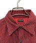 中古・古着 ATLAST & CO (アットラスト) 千鳥柄ウールシャツ レッド サイズ:14：5000円