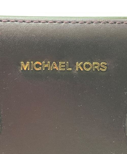 MICHAEL KORS（マイケル・コース）MICHAEL KORS (マイケルコース) Mercer Studded Leather Crossbody/ハンドバッグ/ショルダーバッグ パープルの古着・服飾アイテム