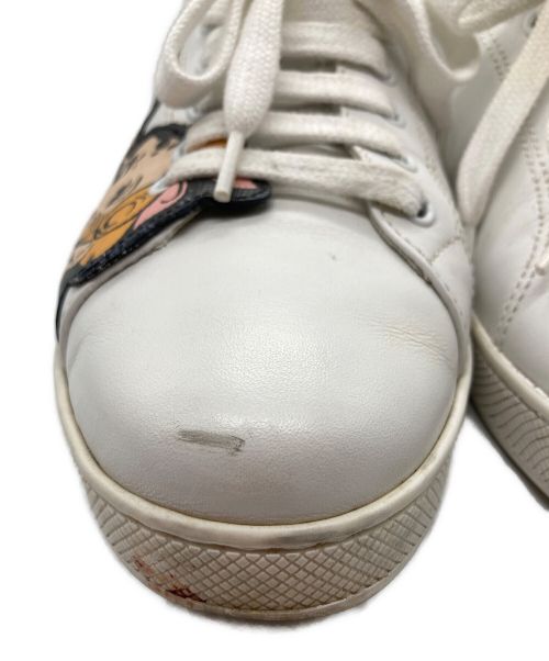 PRADA（プラダ）PRADA (プラダ) レザースニーカー ホワイト サイズ:39 1/2の古着・服飾アイテム