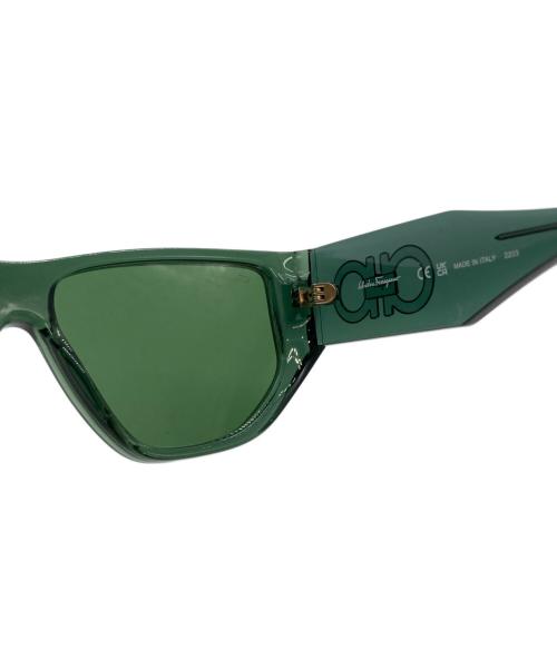 Salvatore Ferragamo（サルヴァトーレ フェラガモ）Salvatore Ferragamo (サルヴァトーレ フェラガモ) ガンチーニクリアサングラス グリーン サイズ:56□13 140の古着・服飾アイテム