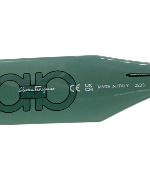 Salvatore Ferragamo（サルヴァトーレ フェラガモ）Salvatore Ferragamo (サルヴァトーレ フェラガモ) ガンチーニクリアサングラス グリーン サイズ:56□13 140の古着・服飾アイテム