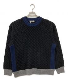 MONKEY TIME（モンキータイム）の古着「NRW/WL SWCG ALN CN/ニット」｜ブラック