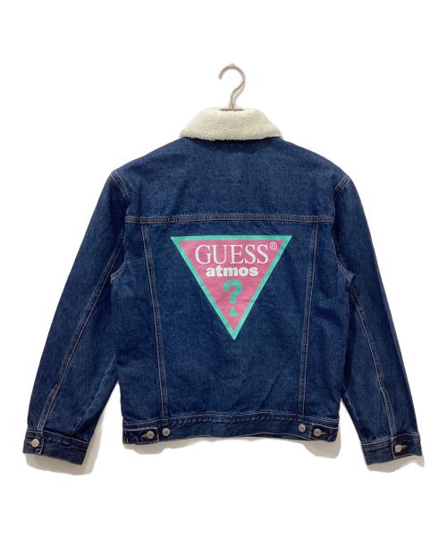 GUESS（ゲス）GUESS (ゲス) atmos (アトモス) BADMOOD (バッドムード) デニムジャケット インディゴ サイズ:M 未使用品の古着・服飾アイテム