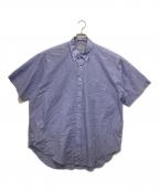 SEDAN ALL-PURPOSEセダンオールパーパス）の古着「Striped Big BD S/S Shirt」｜ブルー