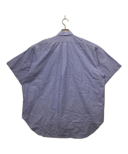 SEDAN ALL-PURPOSE（セダンオールパーパス）SEDAN ALL-PURPOSE (セダンオールパーパス) Striped Big BD S/S Shirt ブルー サイズ:XLの古着・服飾アイテム