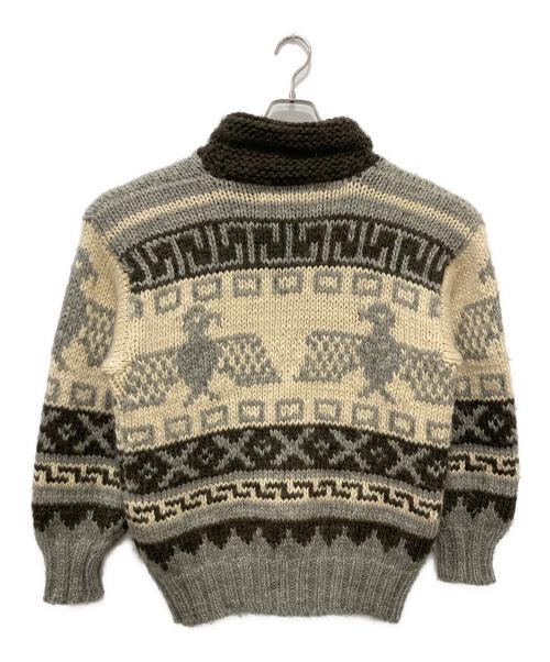 CANADIAN SWEATER（カナディアンセーター）CANADIAN SWEATER (カナディアンセーター) カウンチンニットカーディガン アイボリー×グレー サイズ:下記参照の古着・服飾アイテム