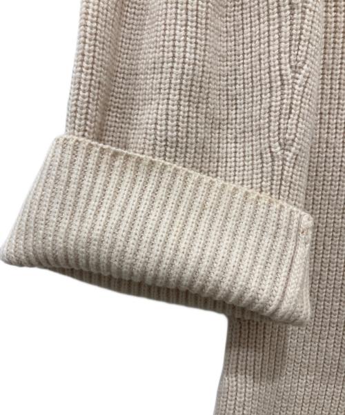 LANVIN en Bleu（ランバンオンブルー）LANVIN en Bleu (ランバンオンブルー) フレアスリーブニットワンピース ベージュ サイズ:38の古着・服飾アイテム