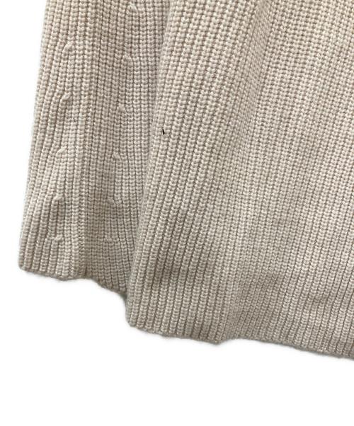 LANVIN en Bleu（ランバンオンブルー）LANVIN en Bleu (ランバンオンブルー) フレアスリーブニットワンピース ベージュ サイズ:38の古着・服飾アイテム