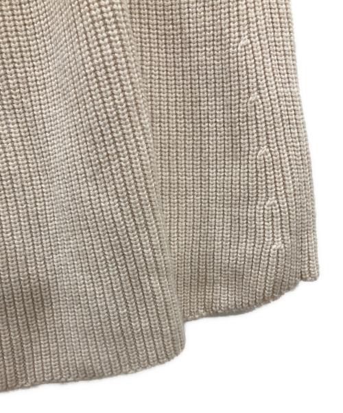 LANVIN en Bleu（ランバンオンブルー）LANVIN en Bleu (ランバンオンブルー) フレアスリーブニットワンピース ベージュ サイズ:38の古着・服飾アイテム