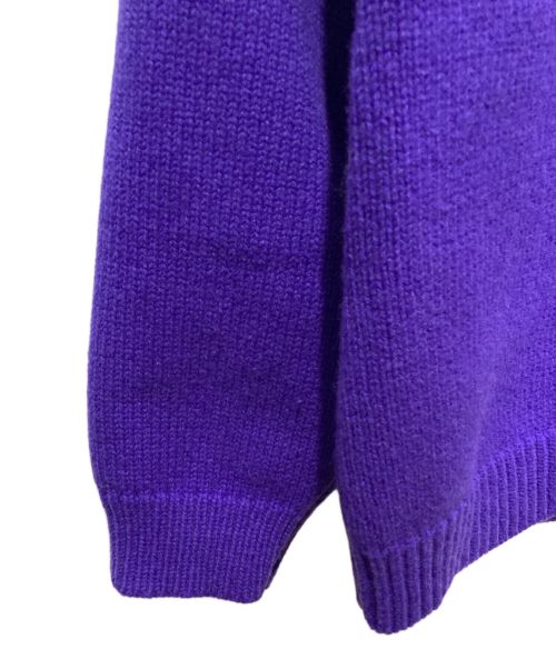 STUDIO NICHOLSON（スタジオ ニコルソン）STUDIO NICHOLSON (スタジオニコルソン) 5GG GUERNSEY JUMPER パープル サイズ:Mの古着・服飾アイテム