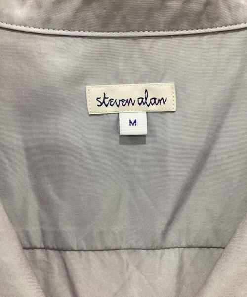 STEVEN ALAN（スティーブンアラン）STEVEN ALAN (スティーブンアラン) SHINY OPEN COLLAR SHIRT グレー サイズ:Mの古着・服飾アイテム