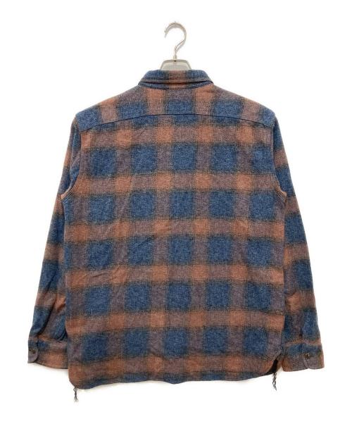 Pherrow's（フェローズ）Pherrow's (フェローズ) オンブレワークシャツ ネイビー×ブラウン サイズ:XLの古着・服飾アイテム
