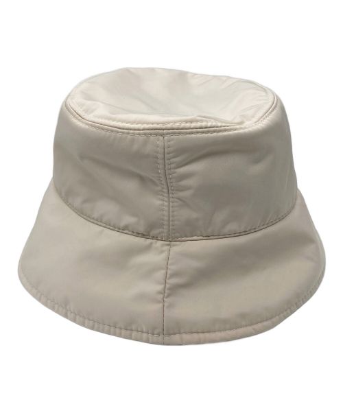 MONCLER（モンクレール）MONCLER (モンクレール) ロゴナイロンバケットハット ホワイトの古着・服飾アイテム