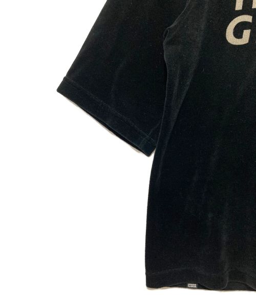 Hysteric Glamour（ヒステリックグラマー）Hysteric Glamour (ヒステリックグラマー) ベルベッドロゴTシャツ ブラック サイズ:Freeの古着・服飾アイテム