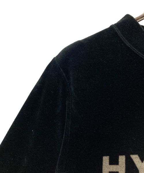 Hysteric Glamour（ヒステリックグラマー）Hysteric Glamour (ヒステリックグラマー) ベルベッドロゴTシャツ ブラック サイズ:Freeの古着・服飾アイテム
