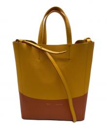 CELINE（セリーヌ）の古着「カバ スモール 2WAYハンドバッグ」｜ブラウン×オレンジ