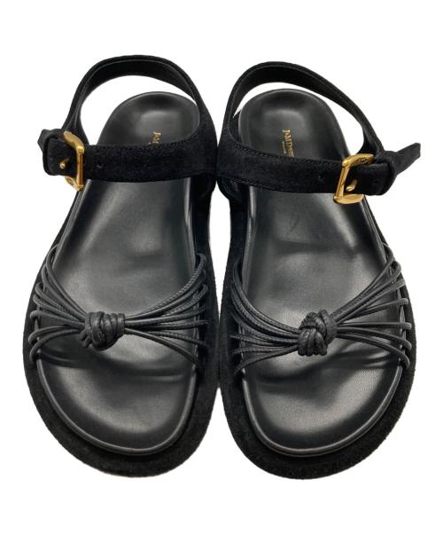 J&M DAVIDSON（ジェイ＆エム デヴィッドソン）J&M DAVIDSON (ジェイ＆エム デヴィッドソン) STRAPPY KNOTTED SANDAL ブラック サイズ:37の古着・服飾アイテム