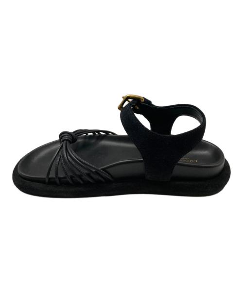 J&M DAVIDSON（ジェイ＆エム デヴィッドソン）J&M DAVIDSON (ジェイ＆エム デヴィッドソン) STRAPPY KNOTTED SANDAL ブラック サイズ:37の古着・服飾アイテム