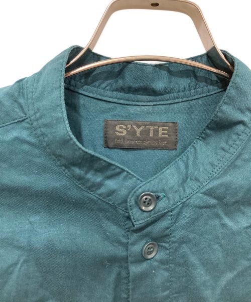 s'yte（サイト）s'yte (サイト) バンドカラーシャツ グリーン サイズ:3の古着・服飾アイテム