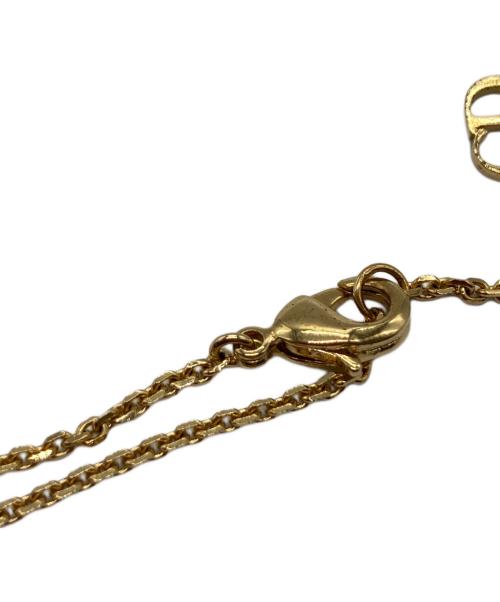 Dior（ディオール）Dior (ディオール) CDロゴラインストーンネックレス ゴールドの古着・服飾アイテム