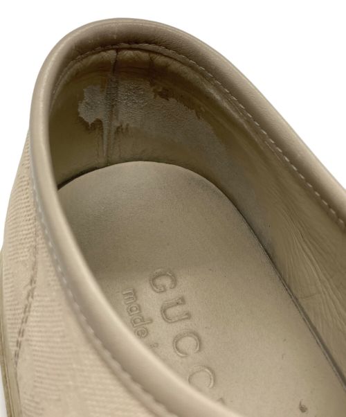 GUCCI（グッチ）GUCCI (グッチ) GGキャンバスローカットスニーカー ベージュ サイズ:8の古着・服飾アイテム
