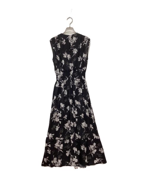 FRAY ID（フレイ アイディー）FRAY ID (フレイ アイディー) ウエストシャーリングフラワープリントワンピース ブラック サイズ:1の古着・服飾アイテム