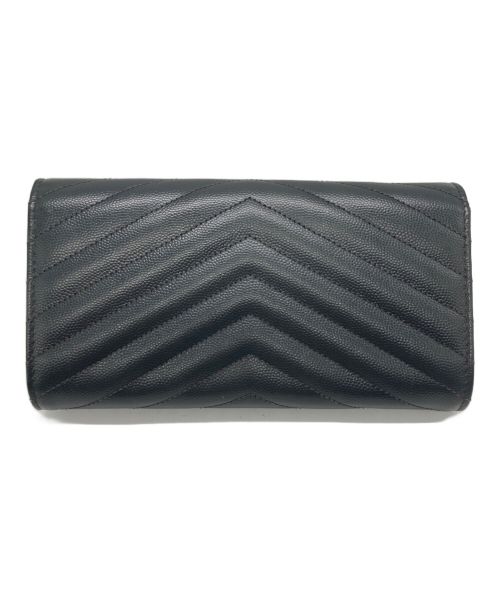 Saint Laurent Paris（サンローランパリ）Saint Laurent Paris (サンローランパリ) ラージフラップウォレット グレーの古着・服飾アイテム